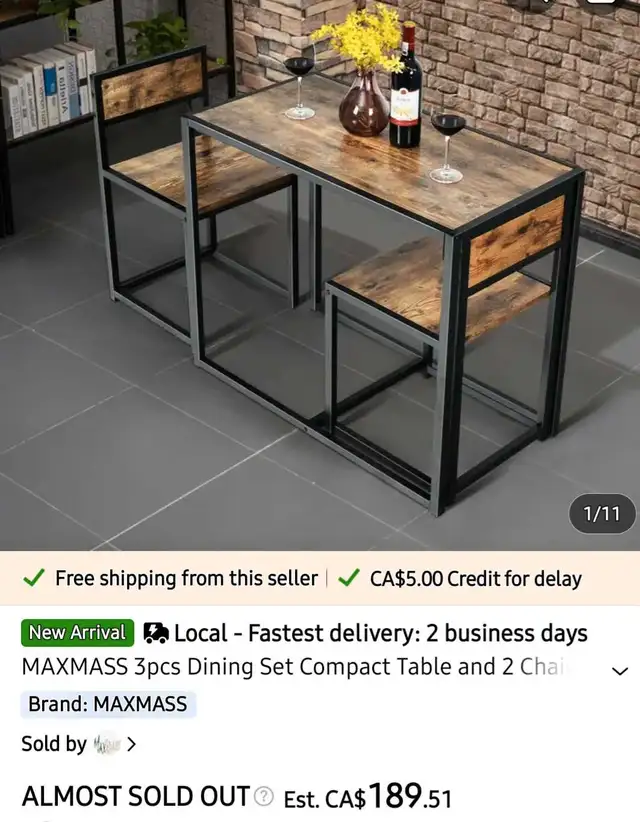 brand new compact dining 3pc set in Dining Tables & Sets in City of Halifax - Image 5