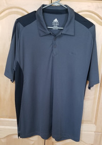 Men's Adidas Active360 Golf Polo Shirt - Size L Grey NEW