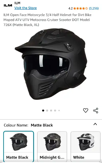 High quality DOT approved motorcycle / dirt bike helmet. Used for 2 seasons of trail riding. It has...