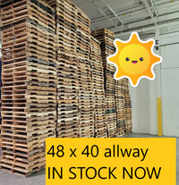48x40 WOOD or PLASTIC gently used GREAT pallets DRY STOCK TODAY