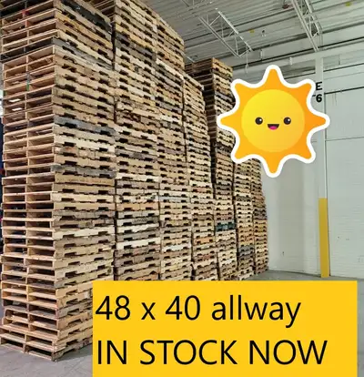 48x40 WOOD or PLASTIC gently used GREAT pallets DRY STOCK TODAY, View more
