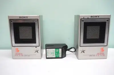 Vintage Sony APM-090 powered monitor speakers - Made in Japan, View more