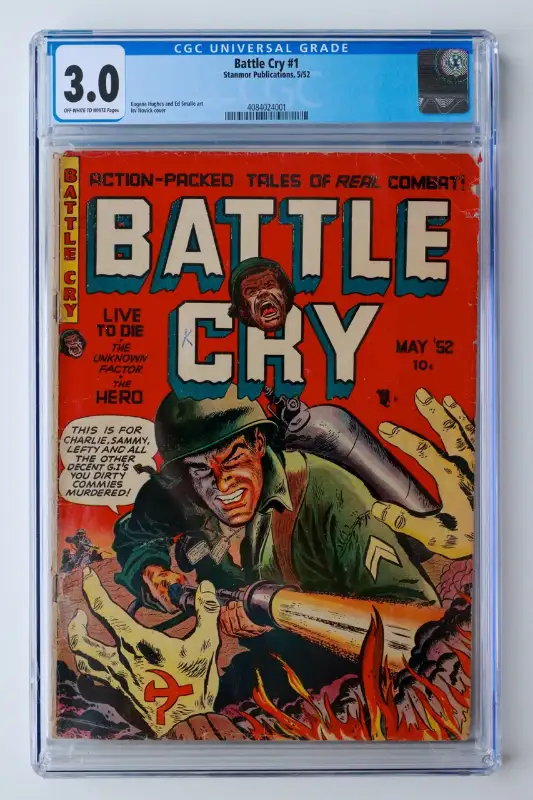 Attack 1 (1952) in CGC 7.5 and Battle Cry 1 (1952) in CGC 3.0 in Comics & Graphic Novels in Calgary - Image 3
