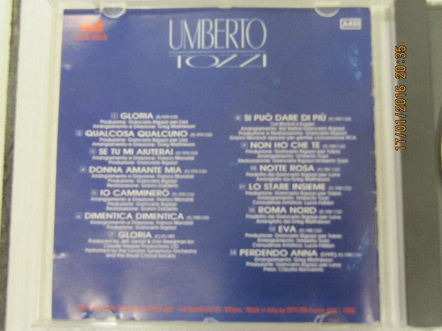 Classic Umberto Tozzi "minuti di un eternita" Rare ImportCD 1988 dans Art et objets de collection  à Région de Mississauga/Peel - Image 4