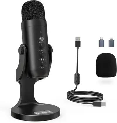 NEW ZealSound Podcast Microphone USB YouTube,TikTok,Podcasting, View more