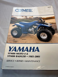 1985 - 2001 YAMAHA YFM80 MOTO-4  YFM80 BADGER  REPAIR MANUAL #M1