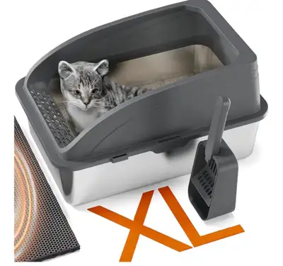 brand new Stainless Steel Cat Litter Box, Large Stainless Steel , View more