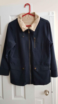 Women's Alia Navy Petite Medium Light Weight Knit Jacket