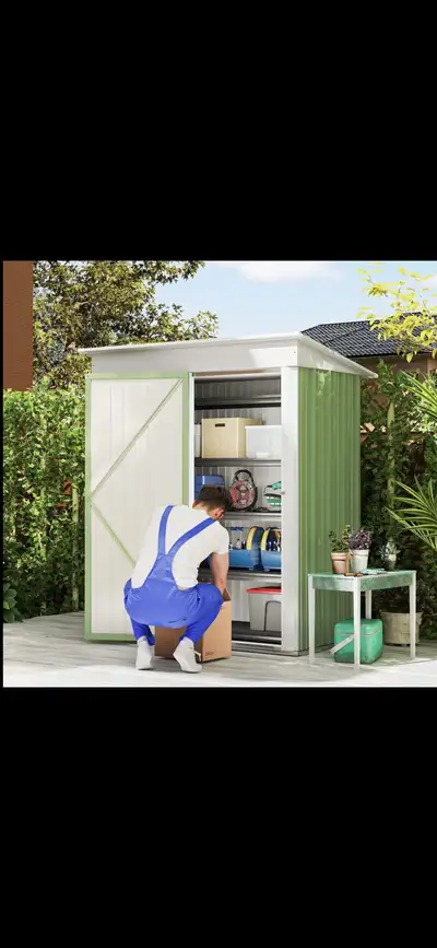 Outsunny Lean-To Steel Garden Storage Shed, View more