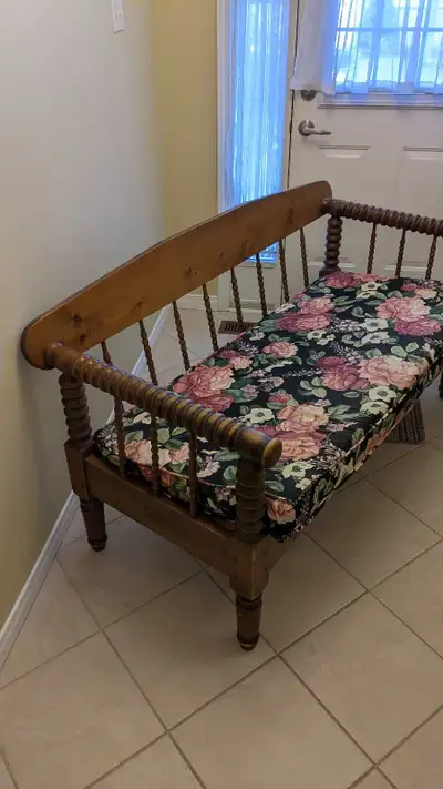 Pine Jenny Lind style spindle bench. 29x58x32(H), View more