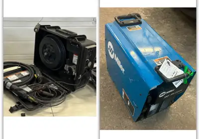 Welding setup combo. Miller 12vs suitcase wire feeder and a Miller XMT 350. Both are in great shape....