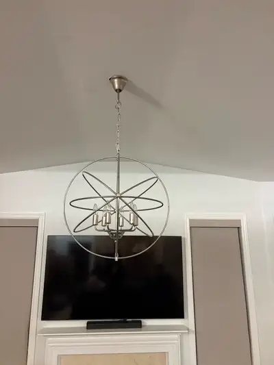 26” modern globe hanging light, View more
