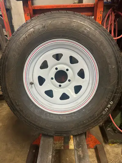Trailer tire used as spare Excellent condition 5 bolt stud