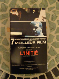 Film VHS « L'initié »  7 nominations pour un Academy Award »