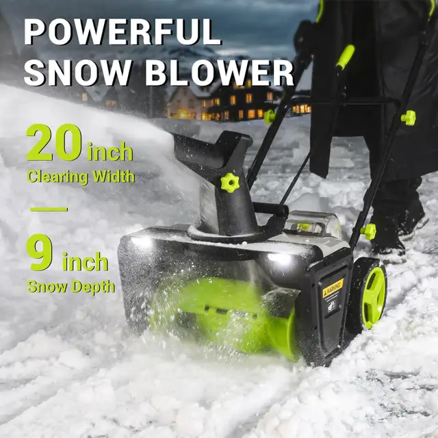 DEKOPRO 40V Cordless Snow Blower, 20-Inch Electric Thrower with in Snowblowers in Mississauga / Peel Region - Image 7