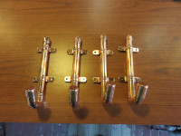 Solid copper coat hooks,lacquered