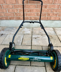 reel mower / lawnmower, 18 inch wide cut, paid $230, like new. 