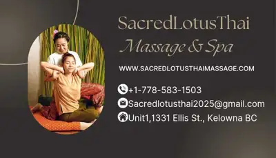 WELCOME TO Sacred Lotus Thai massage Healing Body, Mind and Spirit Our mission at Sacred Lotus Thai...