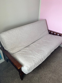 Solid wood futon and mattress 