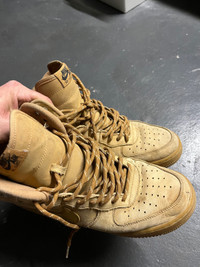 size 10 nike wheat air forces for $40