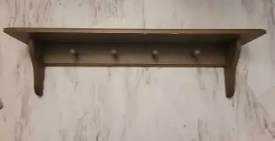 Wall Shelf with Hangers 36” Wood Shelf, View more