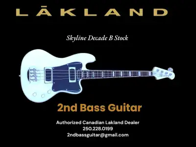 Gorgeous New Old Stock White Lakland Skyline Decade. Weighs just 9.2 lbs. This bass is discounted be...