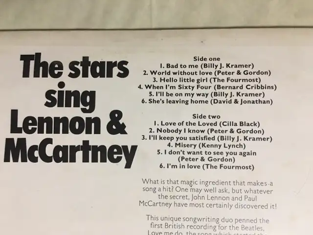 The Stars Sing Lennon & McCartney (Vinyl Lp / Import) in CDs, DVDs & Blu-ray in Mississauga / Peel Region - Image 4