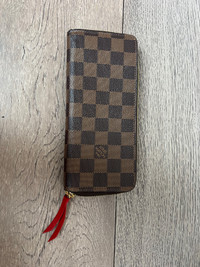 Like New Louis Vuitton Clemence Wallet Damier Ebene