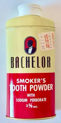 Antiquité 1950 Boîte en fer BACHELOR poudre dentifrice fumeurs