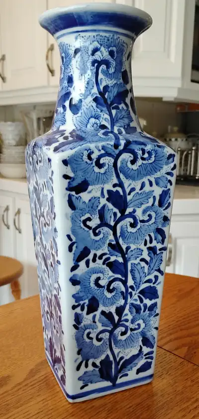 Blue and White Tall Vase, View more