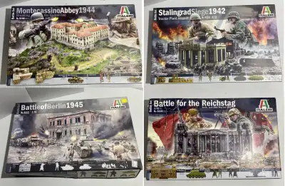 Online Auction with over 200 Second World War model kits. All starting at $1.00. Italeri, Revell, Ai...