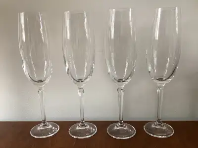 4 BOHEMIA Fine Crystal Champagne Flutes Sparkling Wine Glasses, View more