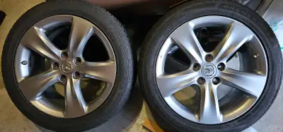 Came off 2014 Acura TL 5x120 bolt pattern Tires need replacement. TPMS sensors removed from 2 of 4 r...