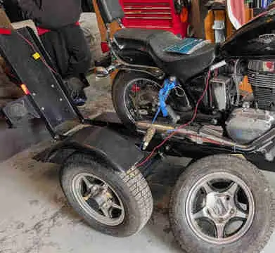 Nice Motorbike Trailer, barely used, light, compact, comes with full spare tire & rim, folds right u...