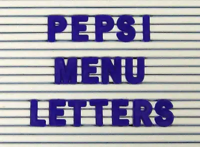 Wanted Pepsi or Coke Menu Board Letters Numbers, View more