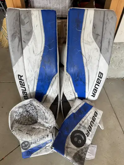 Bauer Jr Goalie 26” Pads, Glove and Blocker, View more