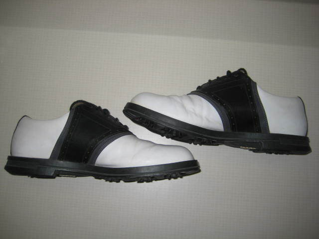 ADIDAS Z-TRAXION MEN'S BLACK/WHITE LEATHER GOLF SHOES SIZE 10 US in Golf in Oakville / Halton Region - Image 3