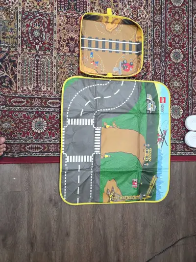 Gently Used Lego City Play mat and storage Box, View more