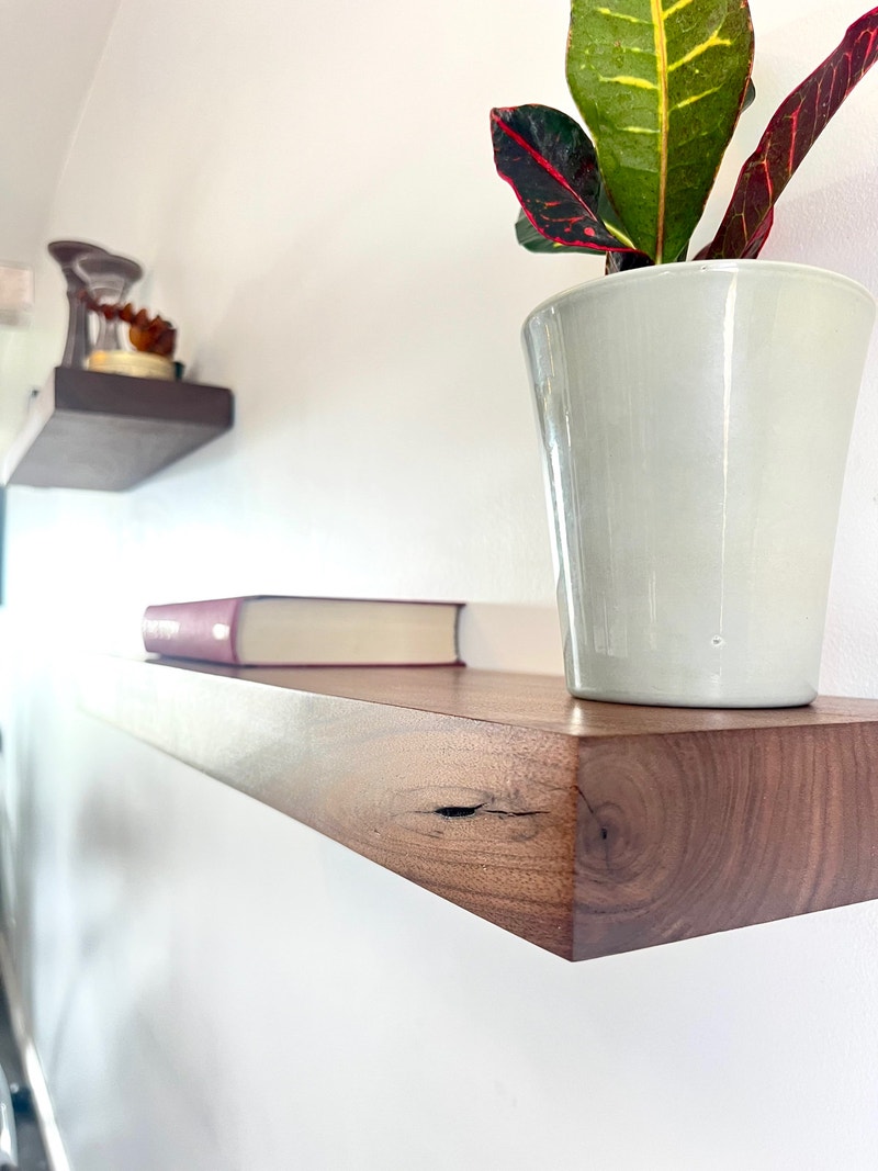 Solid Walnut floating shelves Bookcases & Shelving Units Medicine