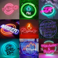 CUSTOMIZE YOUR SIGN WITH 3D NEON LOGO OR ACRYLIC METAL BUSINESS