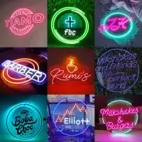 CUSTOMIZE YOUR SIGN WITH 3D NEON LOGO OR ACRYLIC METAL BUSINESS