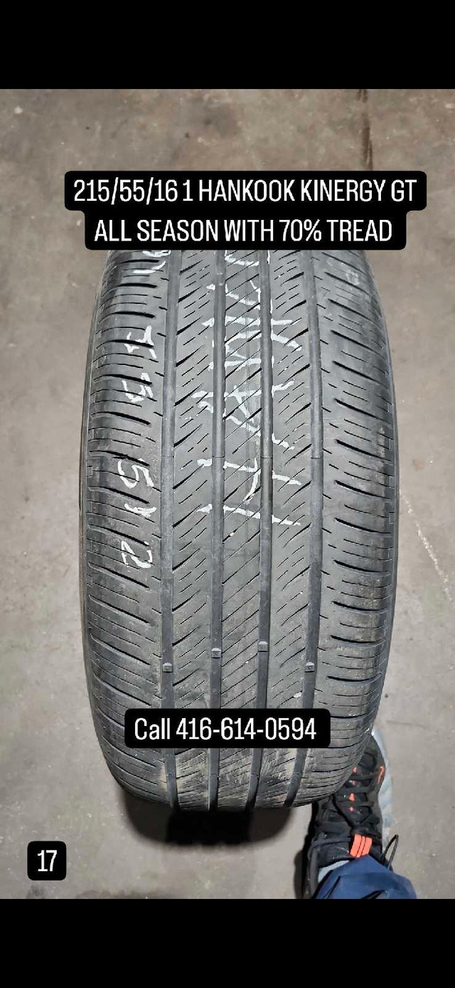 Hankook Kinergy GT 215/55/16 in Tires & Rims in Mississauga / Peel Region