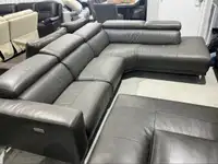 New! Power reclining sectional - top grain leather