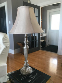 29” Pewter table/bedside LAMP