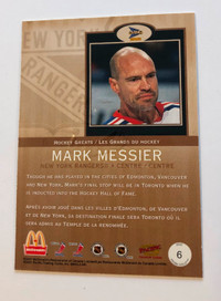Prism Gold 2002, Hockey Greats, Mark Messier in excellent condit
