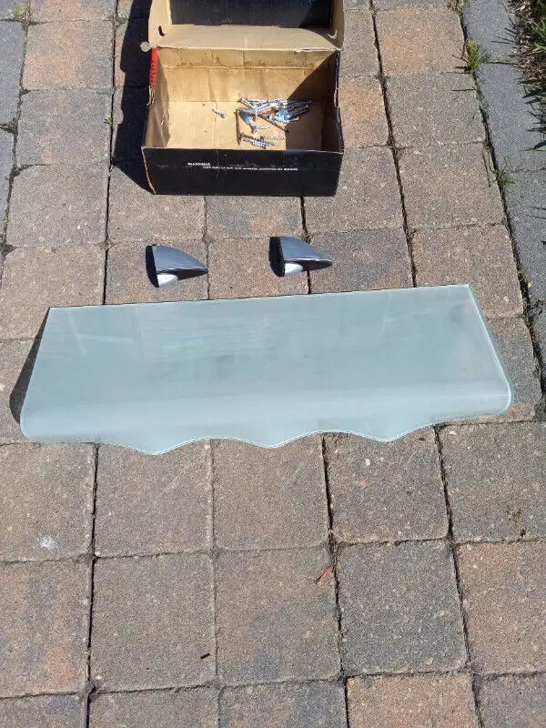 Oblong Frosted Glass Floating Shelf (one left) in Bookcases & Shelving Units in Edmonton - Image 3