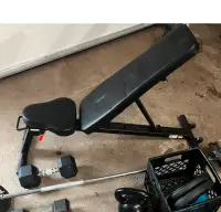 Incline bench and other items