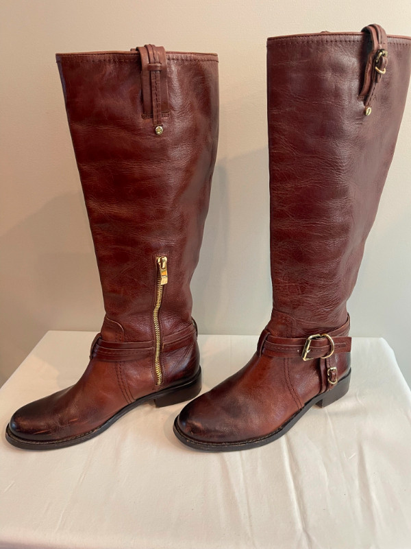 Vince Camuto Women’s Tall Leather Boots Brown Size 6.5 in Women's - Shoes in City of Halifax