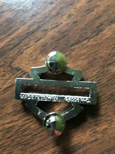 This is a real Harley Davidson jacket pin, dual pins on the back , all pink crystals in the pin, tha...