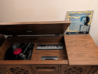 1970s Viking Console Stereo - Turntable, Radio, & 8-Track Player